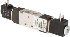 ARO/Ingersoll-Rand - 1/8" Inlet x 1/8" Outlet, Solenoid Actuator, Solenoid Return, 3 Position, Body Ported Solenoid Air Valve - 0.5 CV, 4 Way, 115 psi, 122° Max Temp - Caliber Tooling