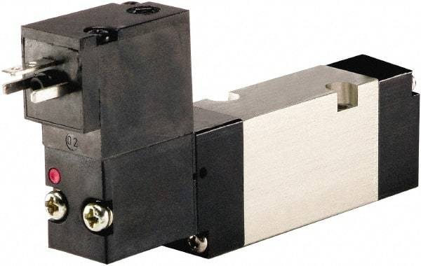 ARO/Ingersoll-Rand - Solenoid Actuator, Spring Return, 2 Position, Body Ported Solenoid Air Valve - 120 VAC Input, 1/4 CV, 4 Way, 115 psi, 122° Max Temp - Caliber Tooling