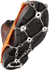 Ergodyne - Size L, (Women's Size L) Strap-On Cleat - Steel Studs Traction, Orange - Caliber Tooling