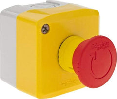 Square D - Extended Mushroom Head, Pushbutton Switch Only - Round, Red Pushbutton, Nonilluminated, Shock and Vibration Resistant - Caliber Tooling