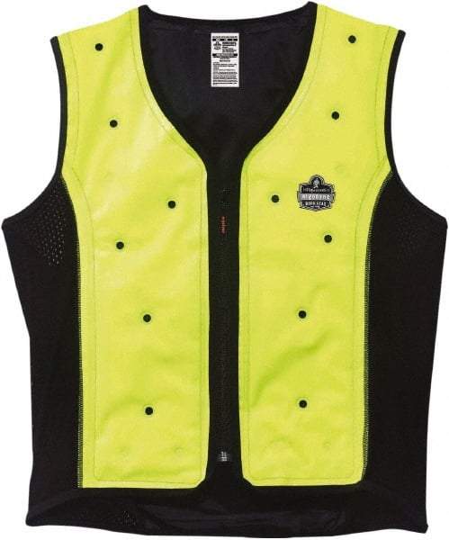 Ergodyne - Size XL, Lime Cooling Vest - 44 to 47" Chest, Zipper Front, Polyester - Caliber Tooling