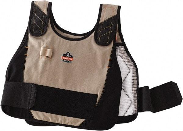 Ergodyne - Size L/XL, Khaki Cooling Vest - 40 to 52" Chest, Hook & Loop Front, Cotton - Caliber Tooling