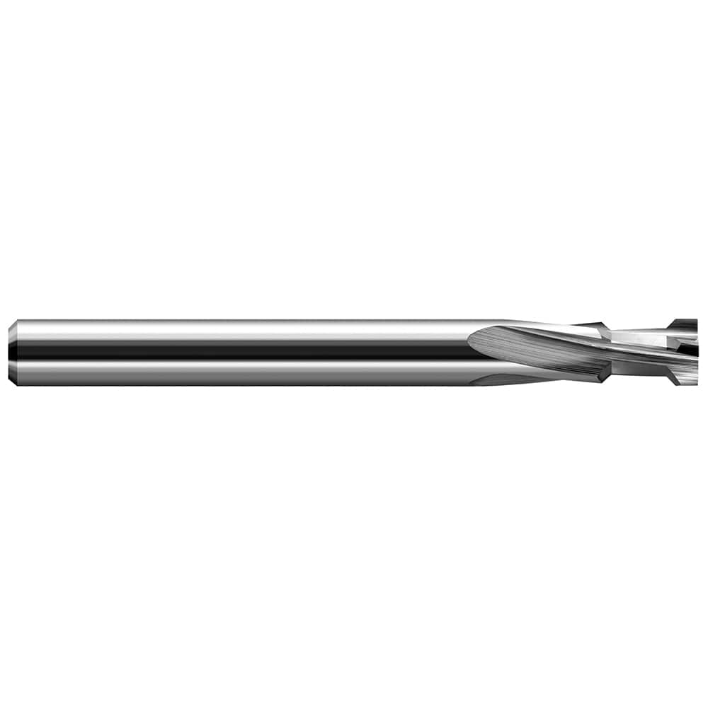 Harvey Tool - 90° 0.104 to 0.135" Opening Width, 0.091" Minor Diam, 0.005" Radius, 4-Flute Plate Chamfer Mill - Exact Industrial Supply