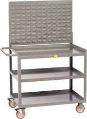 Little Giant - 1,200 Lb Capacity, 3 Shelf, 3 Drawer Mobile Workstation - 53-1/2" Wide x 24" Deep x 60" High, Gray - Caliber Tooling