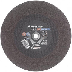 WALTER Surface Technologies - 16" 24 Grit Aluminum Oxide Cutoff Wheel - 5/32" Thick, 1" Arbor, 3,800 Max RPM, Use with Stationary Tools - Caliber Tooling