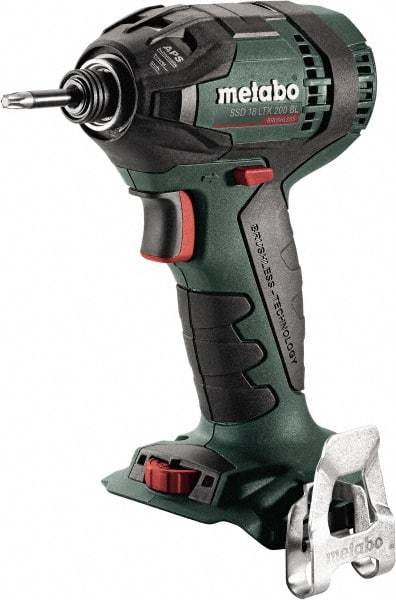 Metabo - 18 Volt, 1/4" Drive, 1,770 Ft/Lb Torque, Cordless Impact Driver - Pistol Grip Handle, 2900 RPM, Bare Tool - Caliber Tooling