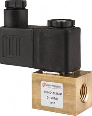 PRO-SOURCE - 1/4", 2/2 Way Square Body Stacking Solenoid Valve - 110 VAC, 0.18 CV Rate, 2.95" High x 2.64" Long - Caliber Tooling