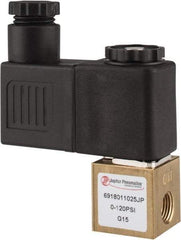 PRO-SOURCE - 1/8", 2/2 Way Square Body Stacking Solenoid Valve - 110 VAC, 0.1 CV Rate, 2.83" High x 2.3" Long - Caliber Tooling