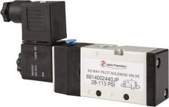 PRO-SOURCE - 1/4", 3/2 Way Single Stacking Solenoid Valve - 24 VDC, 0.98 CV Rate, 2.6" High x 5.12" Long - Caliber Tooling