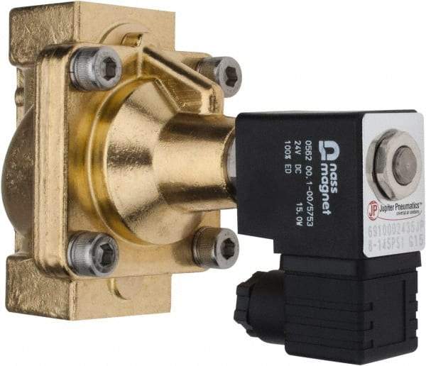 PRO-SOURCE - 1", 2/2 Way Steam Series Stacking Solenoid Valve - 24 VDC, 12 CV Rate, 4.98" High x 3.94" Long - Caliber Tooling