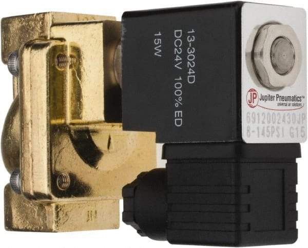 PRO-SOURCE - 1/2", 2/2 Way Stacking Solenoid Valve - 24 VDC, 4.5 CV Rate, 4.19" High x 2.83" Long - Caliber Tooling