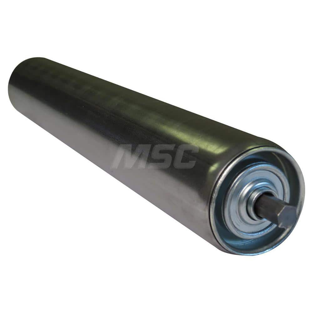 Roller Skids; Roller Material: Galvanized Steel; Load Capacity: 326; Color: Chrome; Finish: Natural; Compatible Surface Type: Smooth; Roller Length: 24.0000 in; Roller Width: 2.5000; Roller Height: 2.5 in; Roller Diameter: 2.5000; Overall Height: 2.5 in;