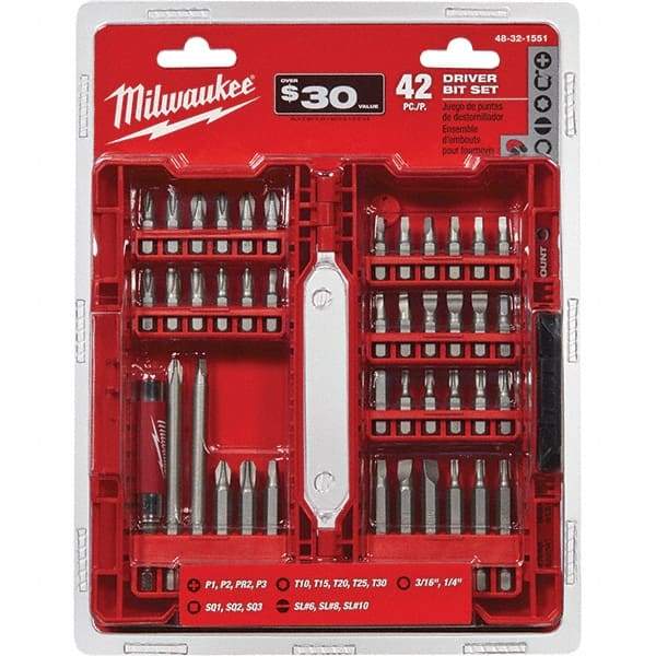 Milwaukee Tool - Power & Impact Screwdriver Bit Sets Point Type: Assorted Bit Type: Driver - Caliber Tooling