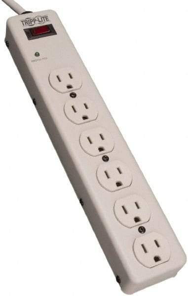 Tripp-Lite - 6 Outlets, 120 VAC15 Amps, 6' Cord, Power Outlet Strip - Floor, Keyhole Mount, 5-15 NEMA Configuration, 2-1/2" Strip - Caliber Tooling