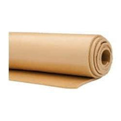 Made in USA - 36" Wide, Natural Gum Rubber Foam Sheet - 35 to 45 Durometer, Tan, -20 to 140°F, 3,000 psi Tensile Strength, Cut-to-Length - Caliber Tooling