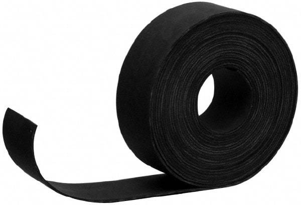 Made in USA - 1/2" Thick x 36" Wide Black Buna-N Rubber Roll - Cut to Length, Adhesive Back, 50 Shore A Durometer, 2,500 psi Tensile Strength, -20°F to 170°F - Caliber Tooling