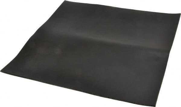 Made in USA - 12" Long, 12" Wide, Nylon-Reinforced Neoprene Rubber Foam Sheet - 65 to 75 Durometer, Black, -40 to 220°F, 1,100 psi Tensile Strength, Stock Length - Caliber Tooling