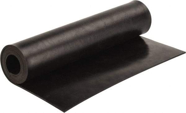 Made in USA - 36" Long, 12" Wide, Neoprene Spring Blend Rubber Foam Sheet - 65 to 75 Durometer, Black, -20 to 170°F, 1,000 psi Tensile Strength, Stock Length - Caliber Tooling