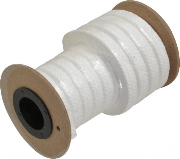 Made in USA - 3/8" x 4.2' Spool Length, PTFE/Sanitary Compression Packing - Caliber Tooling