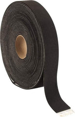 Made in USA - 3/16" Thick x 2" Wide x 50' Long Black Closed Cell Neoprene-Blend Spring Rubber Roll - Stock Length, Adhesive Back, 8 to 11 Lb/Cu Ft Density, -40°F to 158°F - Caliber Tooling