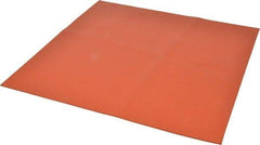 Made in USA - 12" Long, 12" Wide, Silicone Foam Rubber Foam Sheet - Orange-Red, -103 to 450°F, Plain Backing, Stock Length - Caliber Tooling