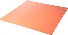 Made in USA - 12" Long, 12" Wide, Silicone Foam Rubber Foam Sheet - Orange-Red, -103 to 450°F, Plain Backing, Stock Length - Caliber Tooling