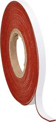 Made in USA - 20' x 1/2" x 3/16" Tan-Orange Silicone Foam Roll - Exact Industrial Supply