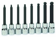 8 Piece - 3/8" Drive - Ball Hex Long Bit Socket Set - Caliber Tooling