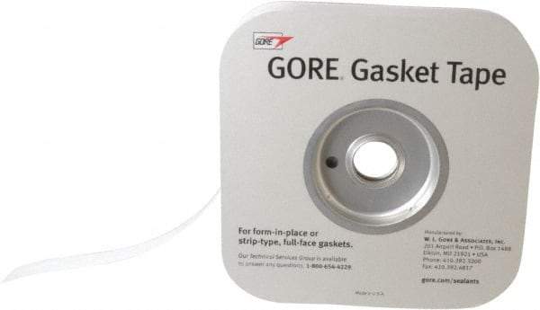 Made in USA - 0.02" Thick x 1" Wide, Gore-Tex Gasket Tape - 50' Long, White - Caliber Tooling