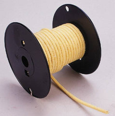 Made in USA - 3/16" x 44' Spool Length, TFE/Aramid Compression Packing - 5,000 Max psi, -100 to 500° F, Yellow - Caliber Tooling