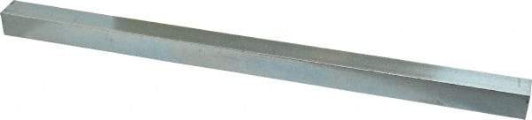 Made in USA - 12" Long x 5/8" High x 5/8" Wide, Zinc-Plated Oversized Key Stock - C1018 Steel - Caliber Tooling