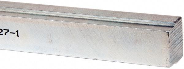 Made in USA - 12" Long, Zinc-Plated Step Key Stock for Shafts - C1018 Steel - Caliber Tooling