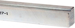 Made in USA - 12" Long, Zinc-Plated Step Key Stock for Shafts - C1018 Steel - Caliber Tooling