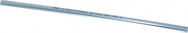 Made in USA - 12" Long, Zinc-Plated Step Key Stock for Gears - C1018 Steel - Caliber Tooling