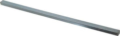 Made in USA - 12" Long, Zinc-Plated Step Key Stock for Gears - C1018 Steel - Caliber Tooling