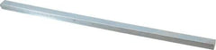 Made in USA - 12" Long, Zinc-Plated Step Key Stock for Gears - C1018 Steel - Caliber Tooling