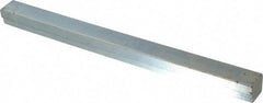 Made in USA - 12" Long, Zinc-Plated Step Key Stock for Gears - C1018 Steel - Caliber Tooling