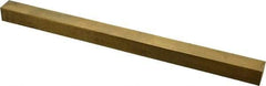 Made in USA - 12" Long x 3/4" High x 3/4" Wide, Over/Undersized Key Stock - Alloy 360 Brass - Caliber Tooling