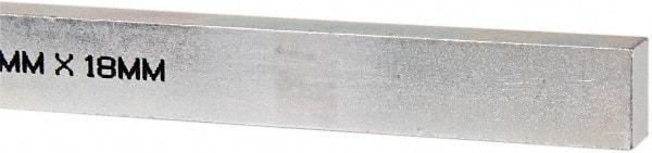 Made in USA - 12" Long, Zinc-Plated Oversized Key Stock - C1045 Steel - Caliber Tooling