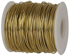 Made in USA - 14 Gage, 0.064 Inch Diameter x 415 Ft. Long, Soft Brass Wire - 5 Lb. Shipping Weight - Caliber Tooling