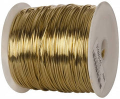 Made in USA - 16 Gage, 0.0508 Inch Diameter x 665 Ft. Long, Soft Brass Wire - 5 Lb. Shipping Weight - Caliber Tooling