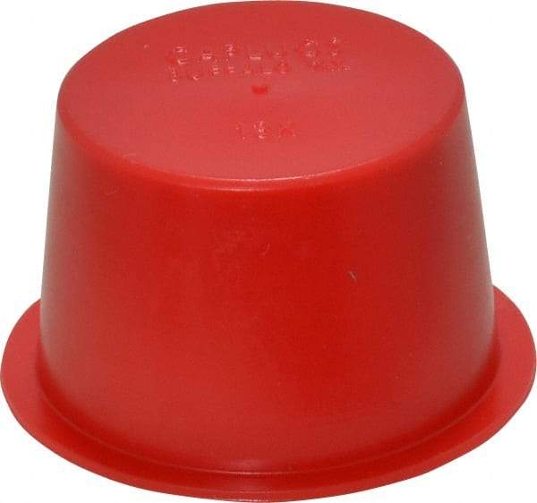 Caplugs - 3/4 NPT ID, Press Fit Cap - Polyethylene, Red - Caliber Tooling