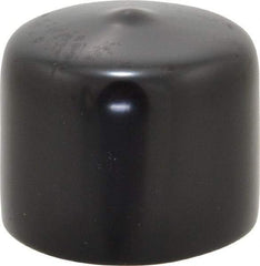 Caplugs - 1-1/4" ID, Stretchable Cap - 1" Long, Vinyl, Black - Caliber Tooling