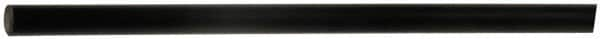 Made in USA - 4' Long, 1" Diam, Polyurethane Plastic Rod - 75D Hardness, Black - Caliber Tooling