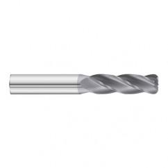 16mm Dia. x 125mm Overall Length 4-Flute 2.5mm C/R Solid Carbide SE End Mill-Round Shank-Center Cut-TiAlN - Caliber Tooling