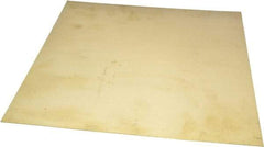 Value Collection - 0.016 Inch Thick x 12 Inch Wide x 12 Inch Long, Brass Sheet - Half Hard Temper, Alloy 260 - Caliber Tooling