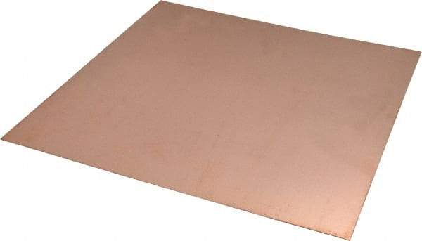 Value Collection - 0.027 Inch Thick x 12 Inch Square, Copper Sheet - Alloy 110 - Caliber Tooling