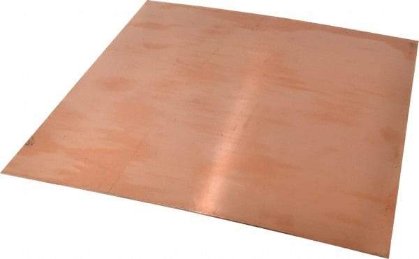 Value Collection - 1/16 Inch Thick x 12 Inch Square, Copper Sheet - Alloy 110 - Caliber Tooling