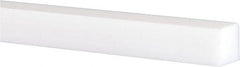 USA Sealing - 4' x 5/8" x 5/8" White PTFE (Virgin) Square Bar - Caliber Tooling