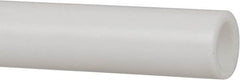 Made in USA - 7/8 Inch Outside Diameter x 6 Ft. Long, Plastic Round Tube - PTFE (Virgin), +/- 0.025 Inch Tolerance - Caliber Tooling